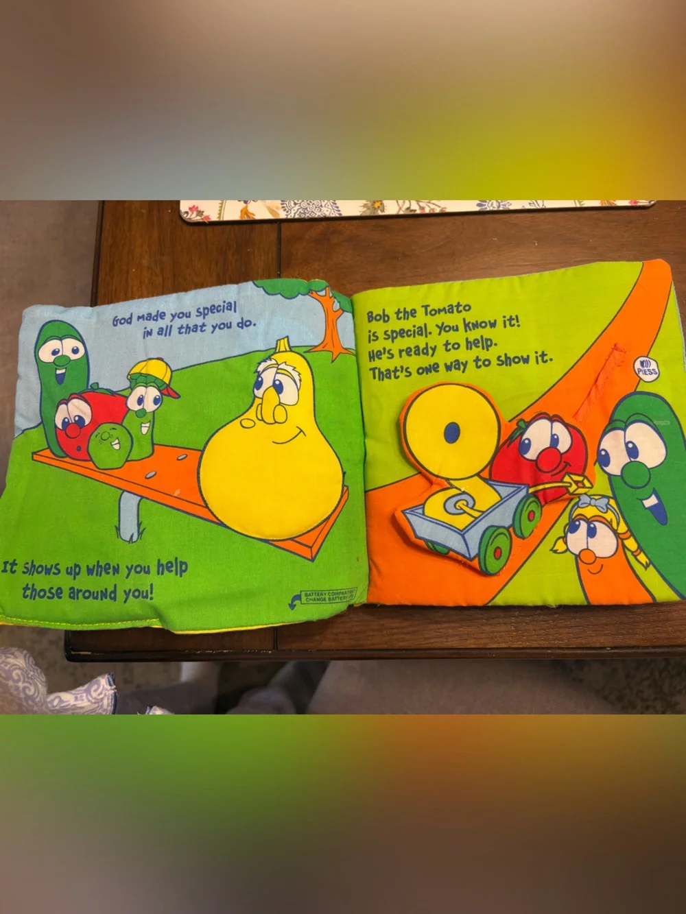 VeggieTales God Made You Special - Interactive Cloth Sound Book, Soft Play